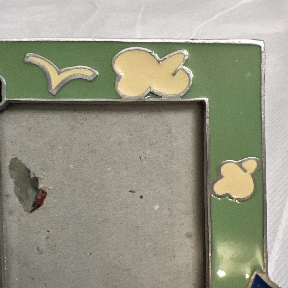 Lighthouse Frame Metal Enameled Coastal Sea Beach Nautical Bird Sailboat Ocean